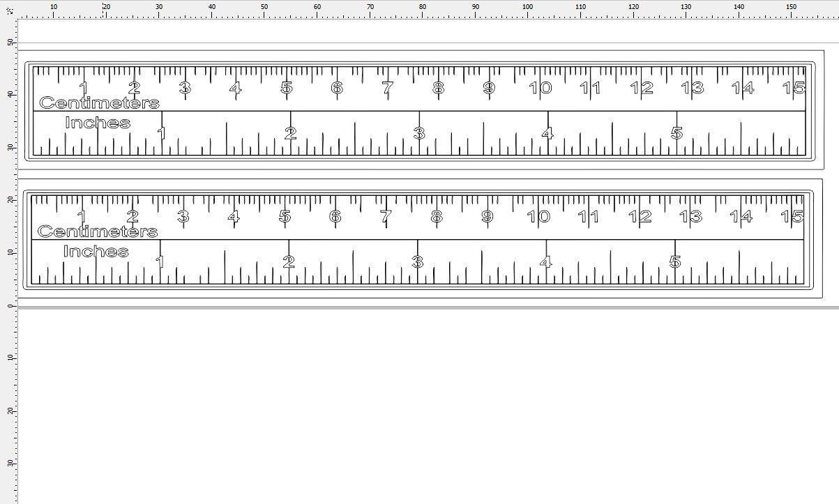 rulers 150 mm long 25 mm wide 2 pack